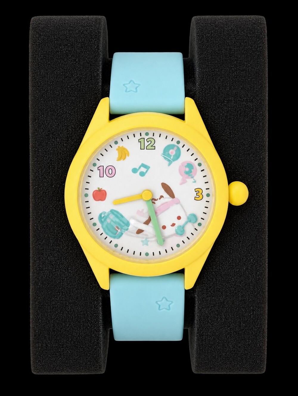 Kids Yellow and Light Blue Animal Dial Watch